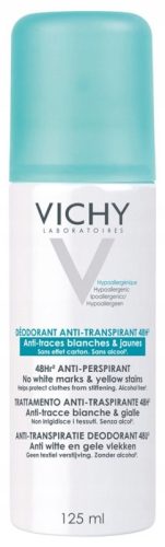 Vichy Anti-Trace 125 ml, antiperspirantni sprej proti madežem na oblačilih
