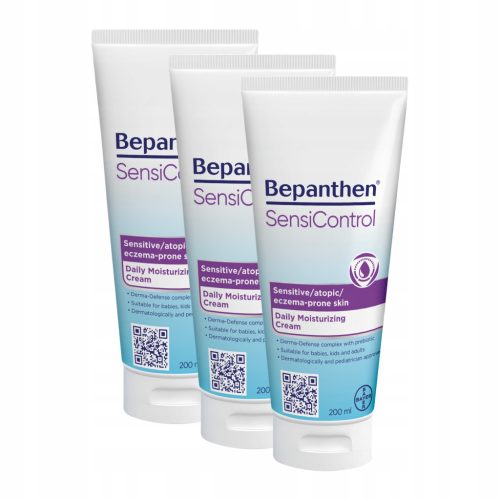 Bepanthen SensiControl – Intenzivna nega za občutljivo kožo, set 3x200ml