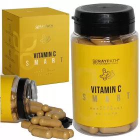 Vitamin C SMART z ekstraktom kurkume in ingverja, 60 kapsul