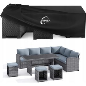    Vodoodporen Pokrov za Vrtne Mize in Stole z UV Zaščito in Vrečo za Shranjevanje 