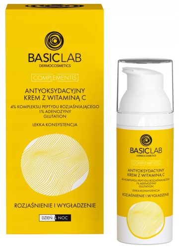 Vlažilna krema BasicLab z vitaminom C - 50ml, za vse tipe kože