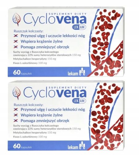 Cyclovena - 60 kapsul za lajšanje težkih nog in krepitev žil