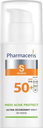 PHARMACERISMEDI ACNE PROTECT Ultra Zaščitna Krema SPF 50+ za Obraz Prone to Akne
