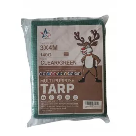 Zaščitna ponjava 3 m x 4 m - 140g/m², zelena, vodoodporna