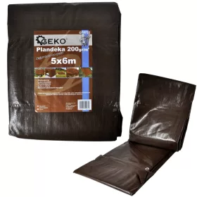   Ekstra Debelo Prekrivno Platno - Rjave Barve 15x16m - Odlično za Zunanjo in Notranjo Uporabo