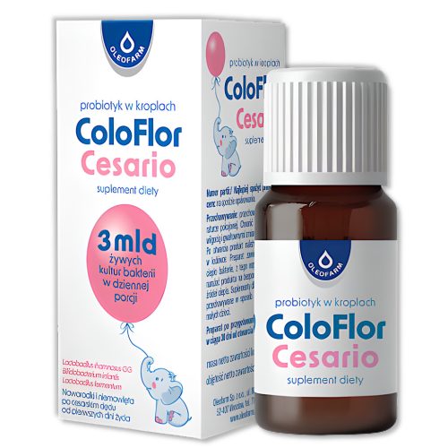 Coloflor Cesario - Prehransko dopolnilo s probiotiki za novorojenčke po carskem rezu
