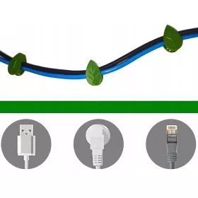    Stenske samolepilne sponke za zelene rastline in kable, 100 kosov