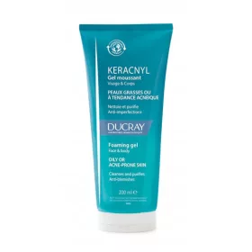   Ducray Keracnyl Čistilni Gel za Obraz s Težavno Kožo, 200 ml