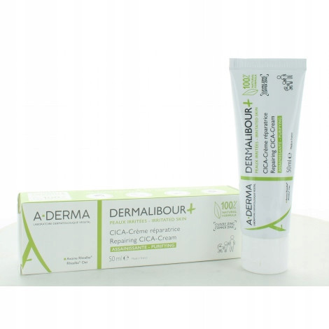 A-DERMA DERMALIBOUR+ CICA Krema za regeneracijo občutljive kože, 50 ml