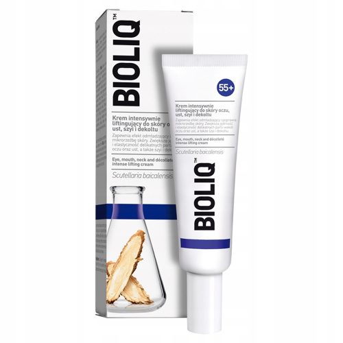 BIOLIQ 55+ Krema za intenziven lifting kože okoli oči, ust, vratu in dekolteja, 30ml