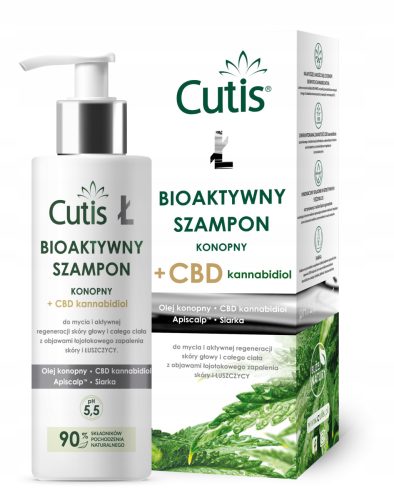 Bioaktivni konopljini šampon s CBD za regeneracijo kože - 200 ml