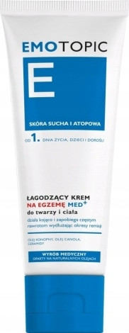 Emotopic E MED+ Pomirjujoča krema za ekcem na obrazu in telesu 75 ml