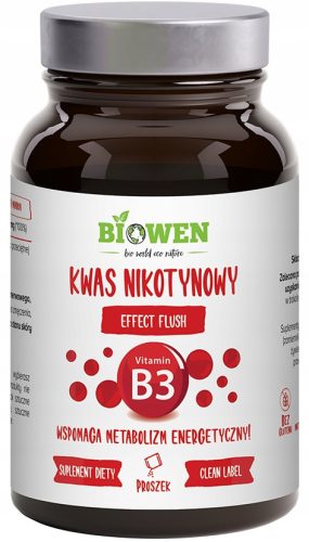 Biowen Niacin (Vitamin B3) v prahu - 120g za podporo energije in zdravja kože