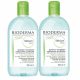 2 x Bioderma Sébium H2O Micelarni Tekočina 500 ml za Mastno in Mešano Kožo