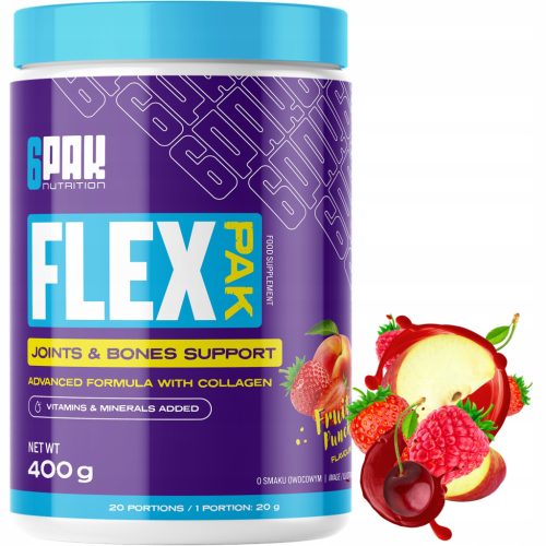 6PAK Nutrition FLEX PAK - Prehransko Dopolnilo za Podporo Gibalnega Sistema, 400g