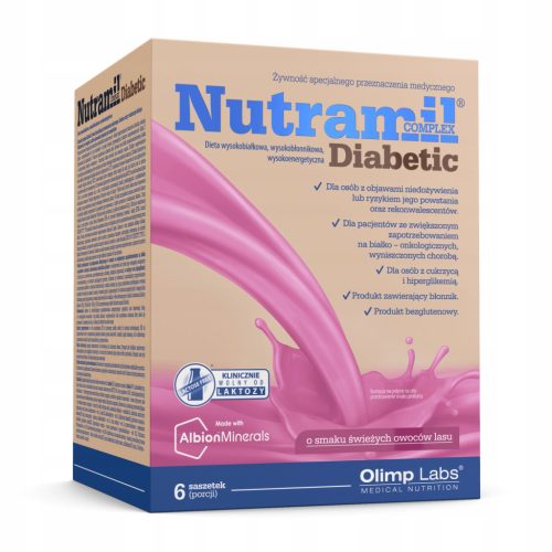 OLIMP Nutramil Complex Diabetic - Prehransko dopolnilo za diabetike, 6 vrečk