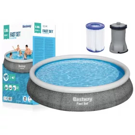   Bestway 57376-M – ekspanzijski bazen Fast Set 396 × 84 cm s filtrirno črpalko 7340 l