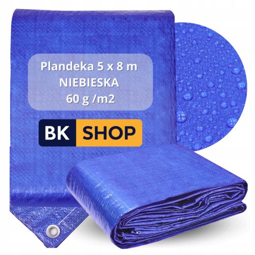 Zaščitna ponjava 5x8m, močna in vodoodporna, univerzalna uporaba