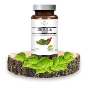   Dopolnilo CHLORELLA Soul-Farm 550 mg, 120 kapsul iz naravnega pullulana