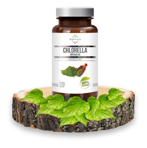 Dopolnilo CHLORELLA Soul-Farm 550 mg, 120 kapsul iz naravnega pullulana