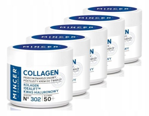 Negovalna krema Mincer Pharma Collagen 50+ proti gubam, 50ml - paket 5 kosov