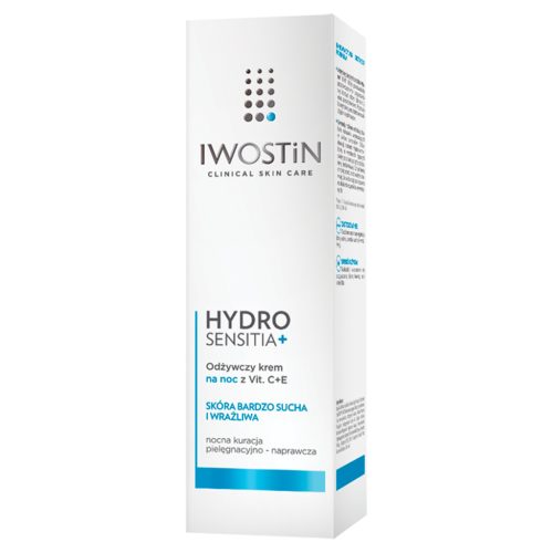 Nočna hranilna krema IWOSTIN HYDRO SENSITIA z vitamini C in E