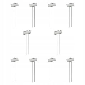    10 kosov označevalcev rastlin, sajenja sadik, kolov, rastlinskih posod, srebrne barve