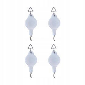    4-delni viseči škripec za rože od 1 kg do 10 kg, močna rastlina, bela