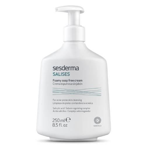 Sesderma SALISES Penočna krema brez mila 250 ml - idealna za aknasto kožo