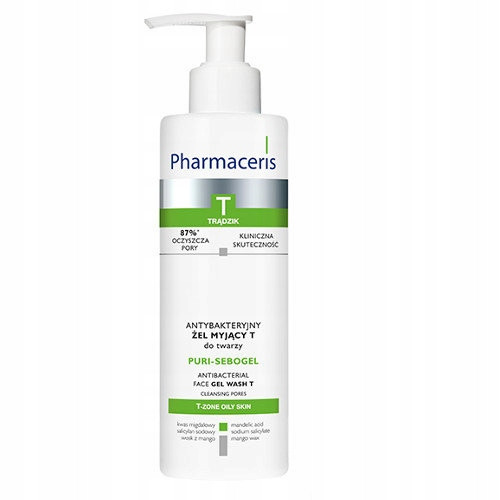 Pharmaceris T Puri-Sebogel antibakterijski čistilni gel za obraz z aknami 190 ml
