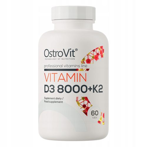 Prehransko dopolnilo OstroVit Vitamin D3 8000 + K2 - Podpora za kosti in imunski sistem