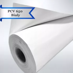   Visokokakovostna vodoodporna PVC nadstrešna ponjava 650g, bela