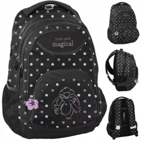 Šolski nahrbtnik BeUniq Stitch črne barve DS24EE-2708