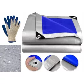   Mocna, mrozoodporna plandeka 6x12 75g z ochroną UV in aluminijskimi obroči