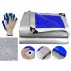 Mocna, mrozoodporna plandeka 6x12 75g z ochroną UV in aluminijskimi obroči