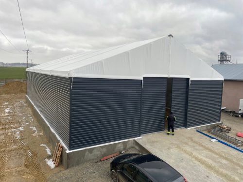 Novo Proizvedena Aluminijasta Šotorska Skladiščna Hala 15 x 25 x 4,5 m