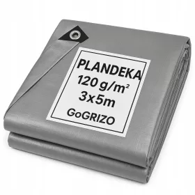   Ojačana zaščitna ponjava GoGRIZO 3x5m, 120g/m², UV in vodoodporna