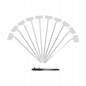    10 kosov nalepk za rastline iz nerjavečega jekla za večkratno uporabo, nalepke za vrtnarijo