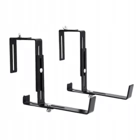    Komplet 2 stenskih obešalnikov za rastline, nastavljivih stenskih kavljev iz ogljikovega jekla za dekoracijo