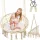 Viseči vrtni stol Stork's Nest BOHO 80 cm – makrame gugalnica ecru, nosilnost 150 kg