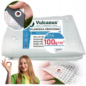   Prozorna Ojačana Ponjava Vulcanus® 10x15 m – Vsestranska Zaščita za Vse Pogoje