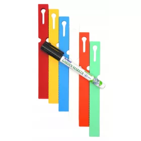    MARKER + 6 BARVNE nalepke z zankami za opis rastlin 160x17mm (17x160) 600 kosov