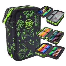   Šolska peresnica s tremi predelki CoolPack Jumpe EQUIPMENT 22×15×7 cm