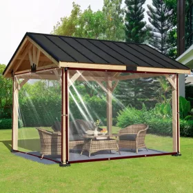   Prozorna vrtna ponjava za teraso odporna na UV in vodo, 2x6 m