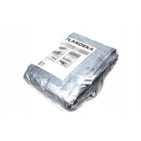   Mocna srebrna zaščitna ponjava 4x6m z kovinskimi obročki, 110g/m2