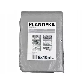  Trpežna srebrna ponjava 8x10m, 110g/m² - idealna za zaščito in pokrivanje