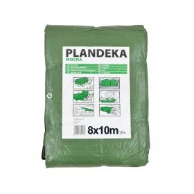  Mocna plandeka polipropylenowa, 8x10m - odporna na wodę i mróz