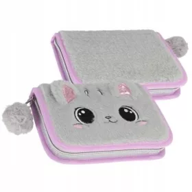   Pesenčnik z 1 zadrgo in 2 zavihkoma (brez vsebine) Kitty Plush