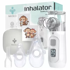   Prenosni mrežni inhalator Medico Mesh na baterije za otroke in odrasle z LCD zaslonom