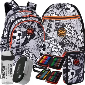   CoolPack nogometni šolski nahrbtnik 5v1 F048710 za fante 21 l s peresnico, stekleničko in škatlo za malico